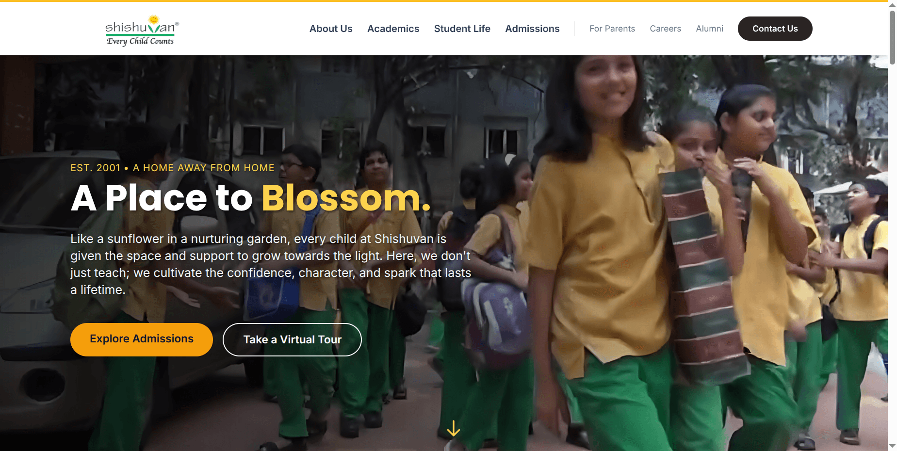 Shishuvan School website preview