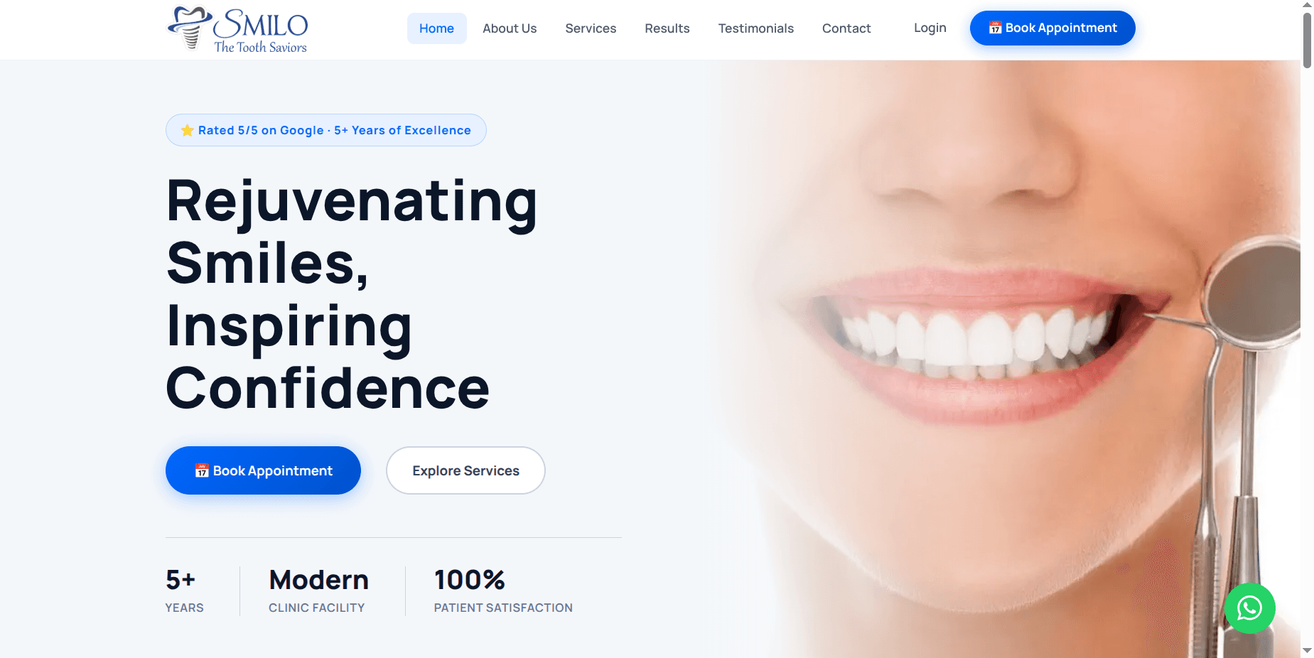 Smilo Dental website preview
